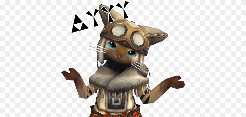 Mh Sticker Pack Stickers Cloud Monster Hunter Mafumofu Palico, Person, Animal, Cat, Mammal Png