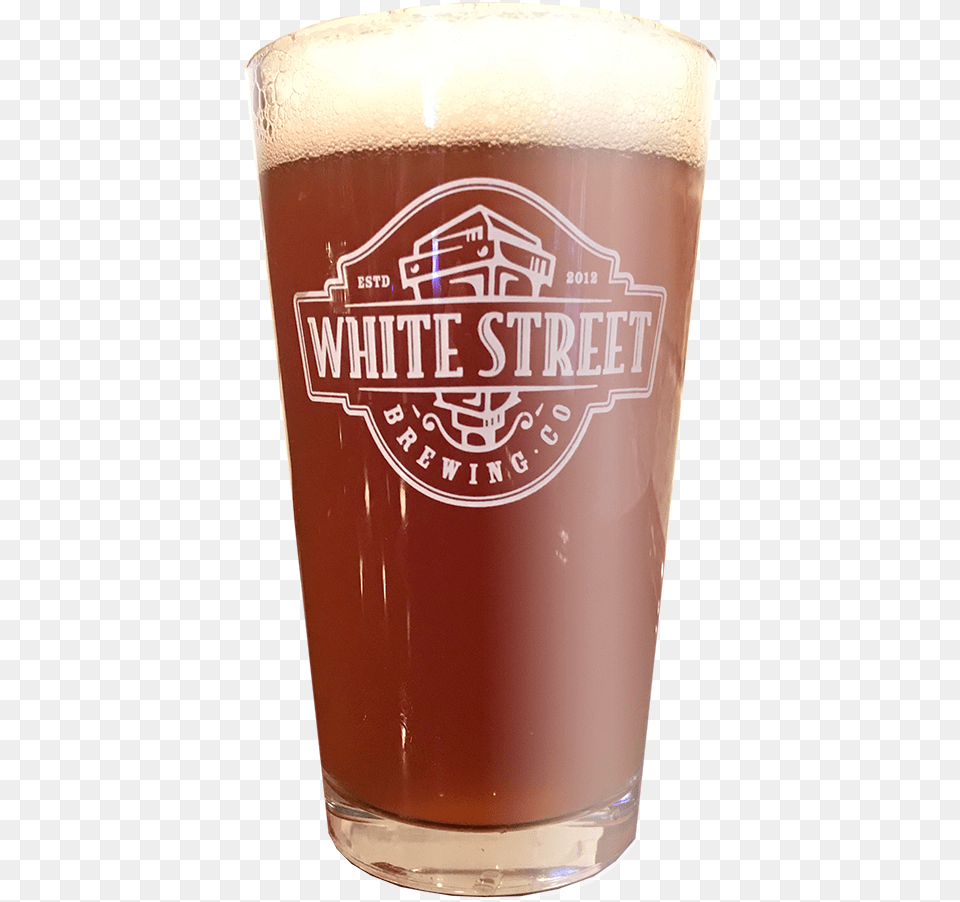 Mhz White Street Brewing, Alcohol, Beer, Beverage, Glass Png