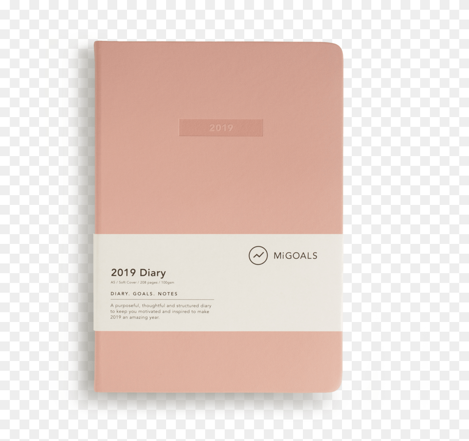 Mi Goals 2019 Diary A5 Soft Cover Coral Book, Page, Text Png