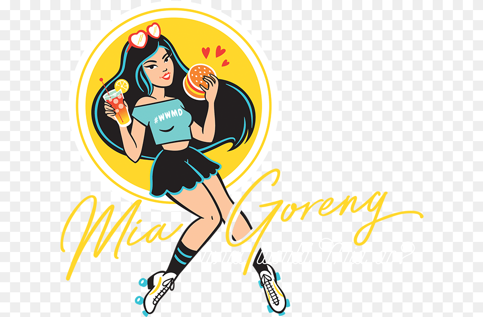 Mia Goreng Cartoon, Book, Publication, Comics, Person Png Image