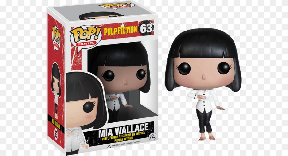 Mia Wallace Pop Vinyl Figure, Cushion, Home Decor, Baby, Person Free Transparent Png