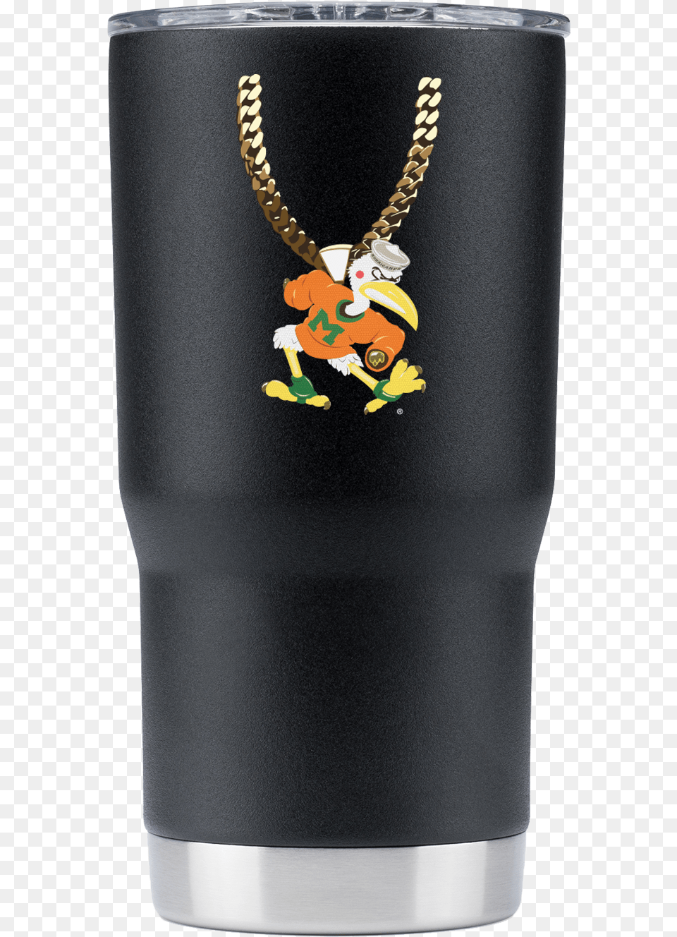 Miami 20 Oz Black To Chain Tumbler Pint Glass, Accessories, Jewelry, Necklace Png Image