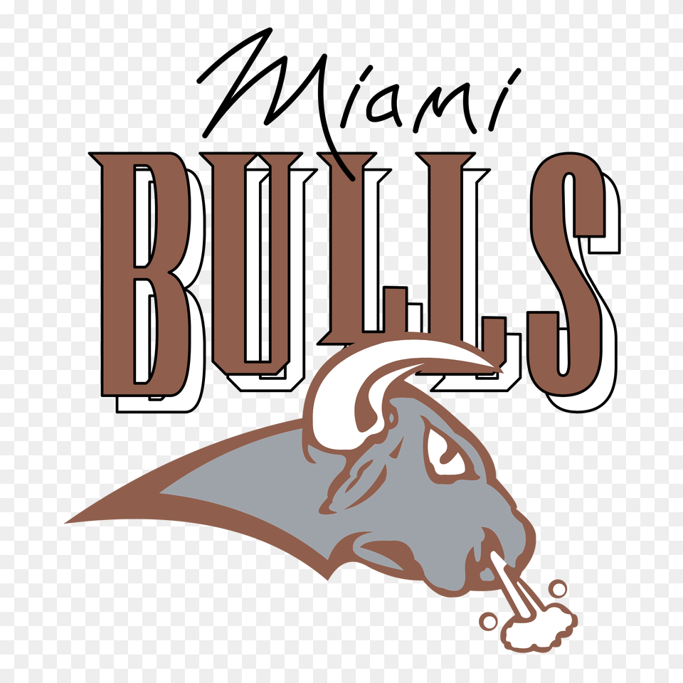 Miami Bulls Logo Transparent Vector, Animal, Fish, Manta Ray, Sea Life Free Png