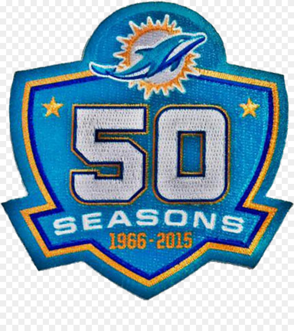 Miami Dolphins Logo 50 Anniversary 2015 Miami Dolphins Season, Badge, Symbol Free Png Download