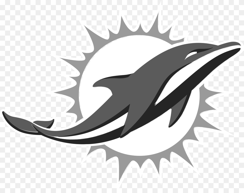 Miami Dolphins Logo Black And White Miami Dolphins Logo 2019, Animal, Fish, Sea Life, Shark Free Transparent Png