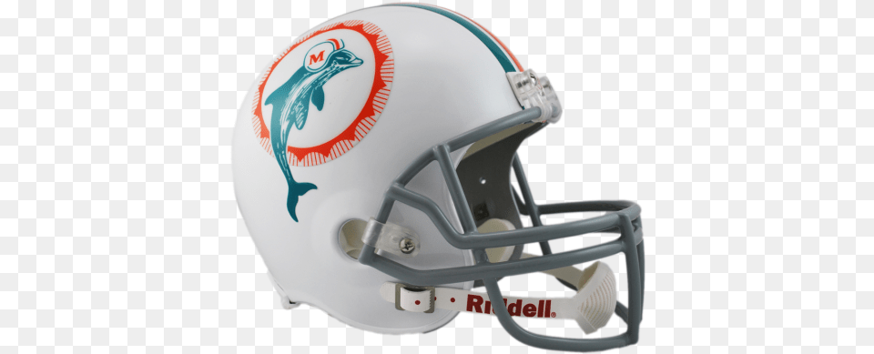 Miami Dolphins Throwback 1972 Full Size Deluxe Replica Riddell Miami Dolphins Vsr4 Throwback 1972 Full Size, American Football, Helmet, Sport, Football Helmet Free Png