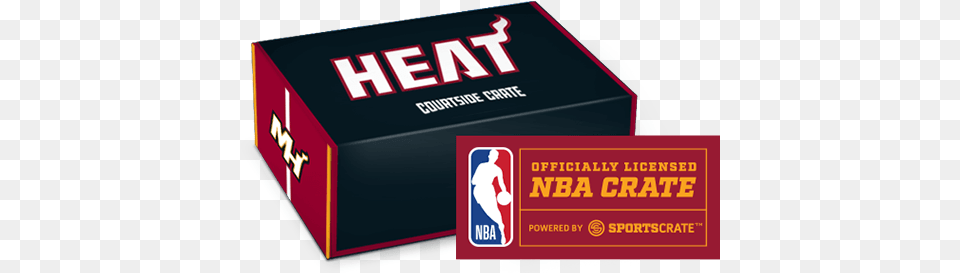 Miami Heat Courtside Crate Nba Softee Basketball, Box, Person Free Transparent Png