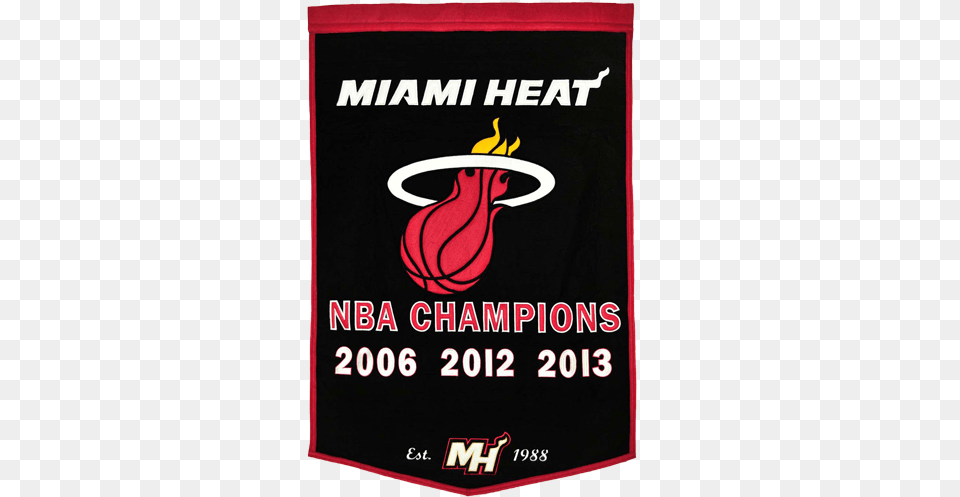 Miami Heat Nba Finals Championship Dynasty Banner With Hanging Rod Poster, Blackboard Png