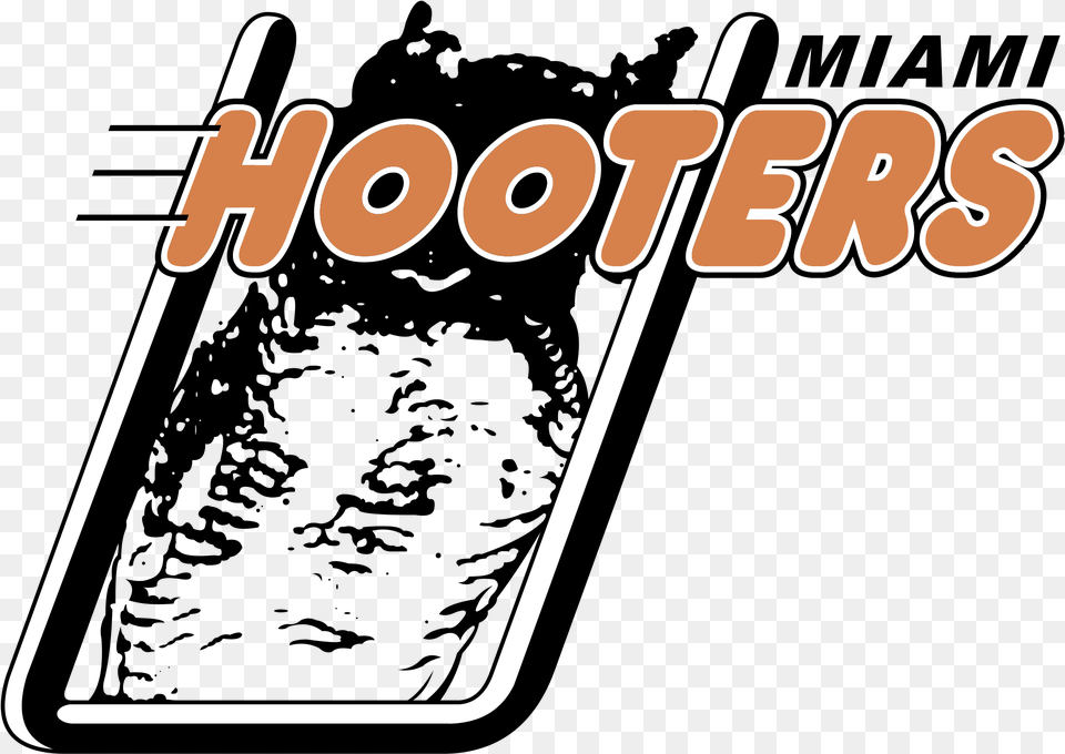 Miami Hooters Logo Transparent Miami Hooters Arena Football, Text, Electronics, Phone, Mobile Phone Free Png