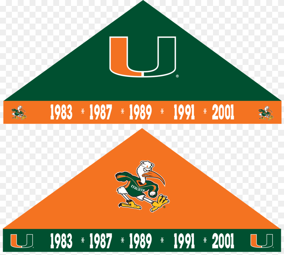 Miami Hurricanes Championship Years Tent Caneswear, Triangle, Baby, Person Free Png Download