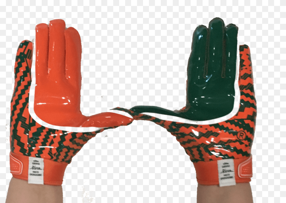 Miami Hurricanes Logo Hurricane Football Gloves, Baseball, Baseball Glove, Clothing, Glove Free Png