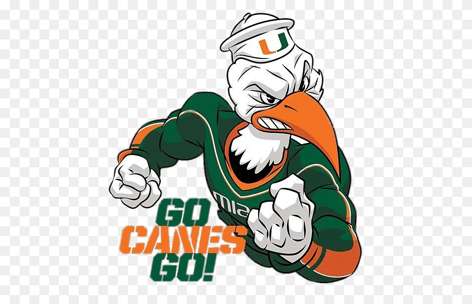 Miami Hurricanes Mascot Go Canes Go, Baby, Person, Cartoon, Head Png