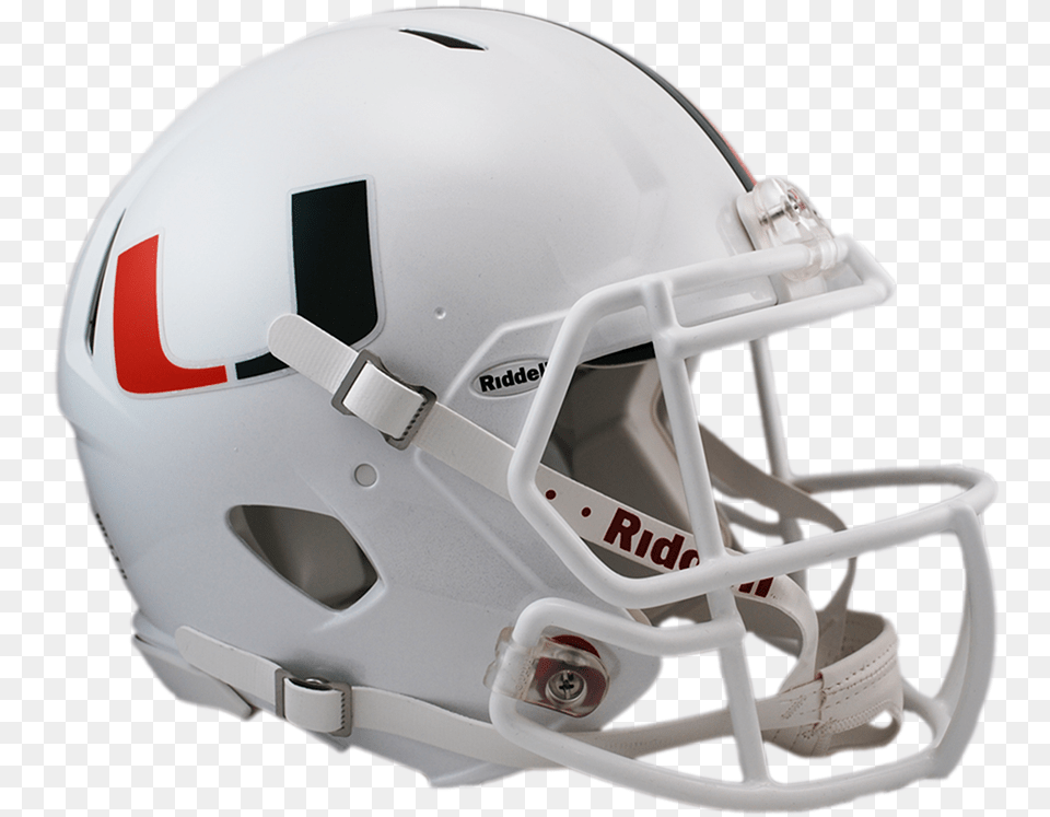 Miami Hurricanes Riddell Speed Miami Hurricanes Football Helmet, American Football, Football Helmet, Sport, Person Free Png Download