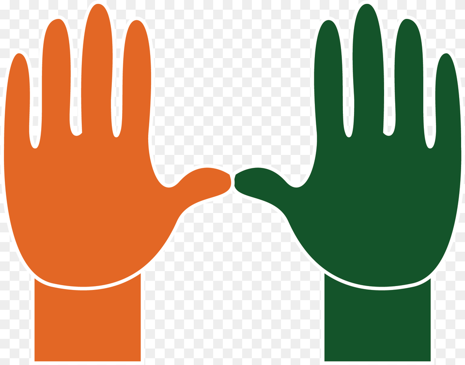 Miami Hurricanes Transparent Miami Hurricanes Logo Svg, Clothing, Cutlery, Fork, Glove Free Png