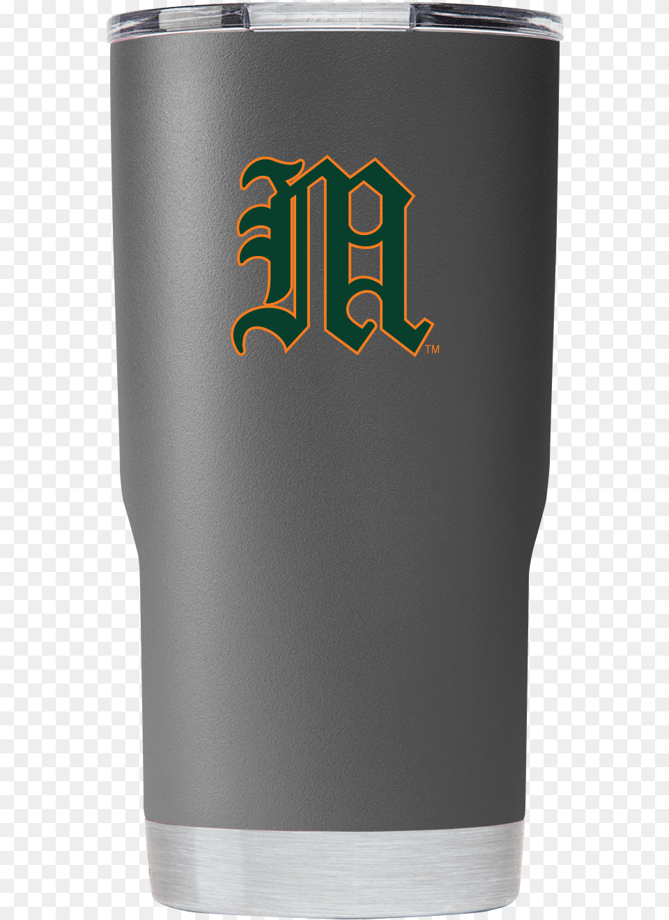 Miami Hurricanes Vault M Gray Tumbler Guinness, Steel, Glass, Alcohol, Beer Png