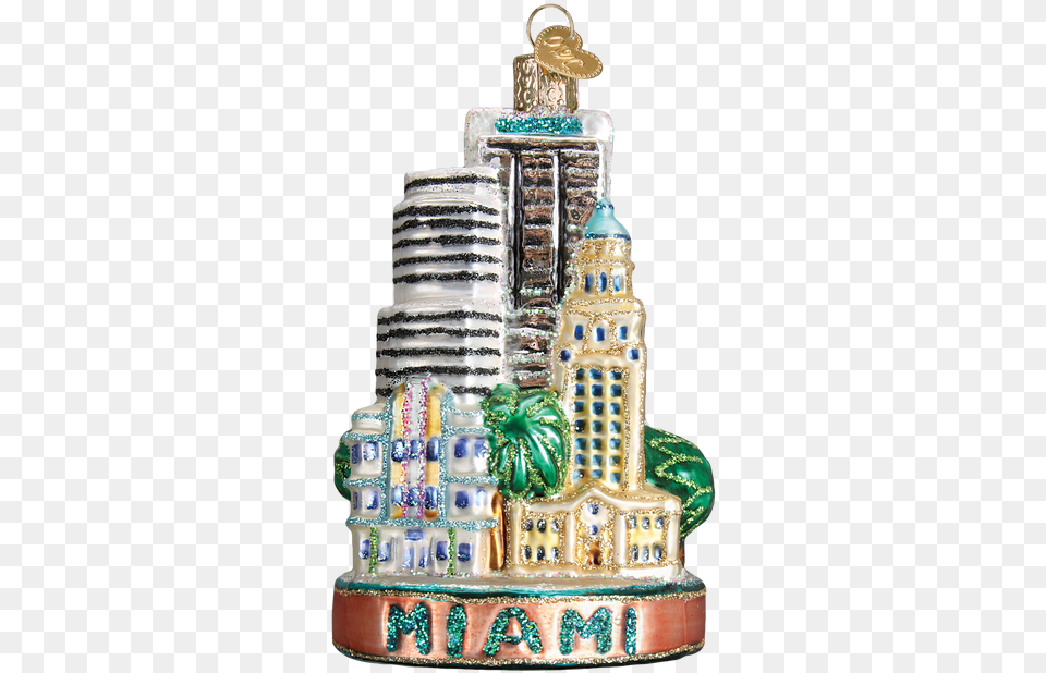 Miami Landmarks Glass Ornament Lighthouse, Birthday Cake, Cake, Cream, Dessert Free Png