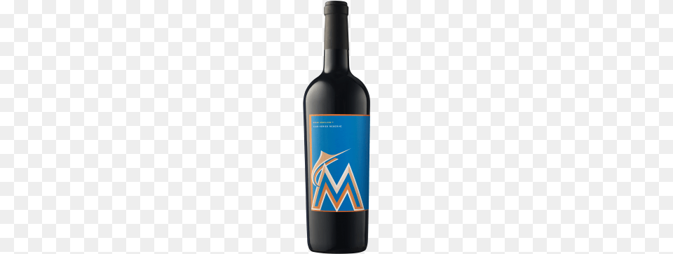 Miami Marlins Club Series 2015 California Red Wine Glass Bottle, Alcohol, Beverage, Liquor, Red Wine Png Image