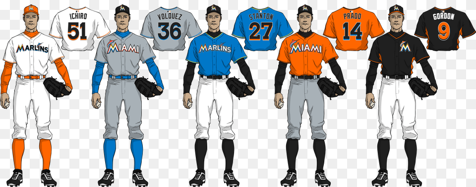 Miami Marlins New Uniforms 2018, Person, People, Shirt, Team Png Image