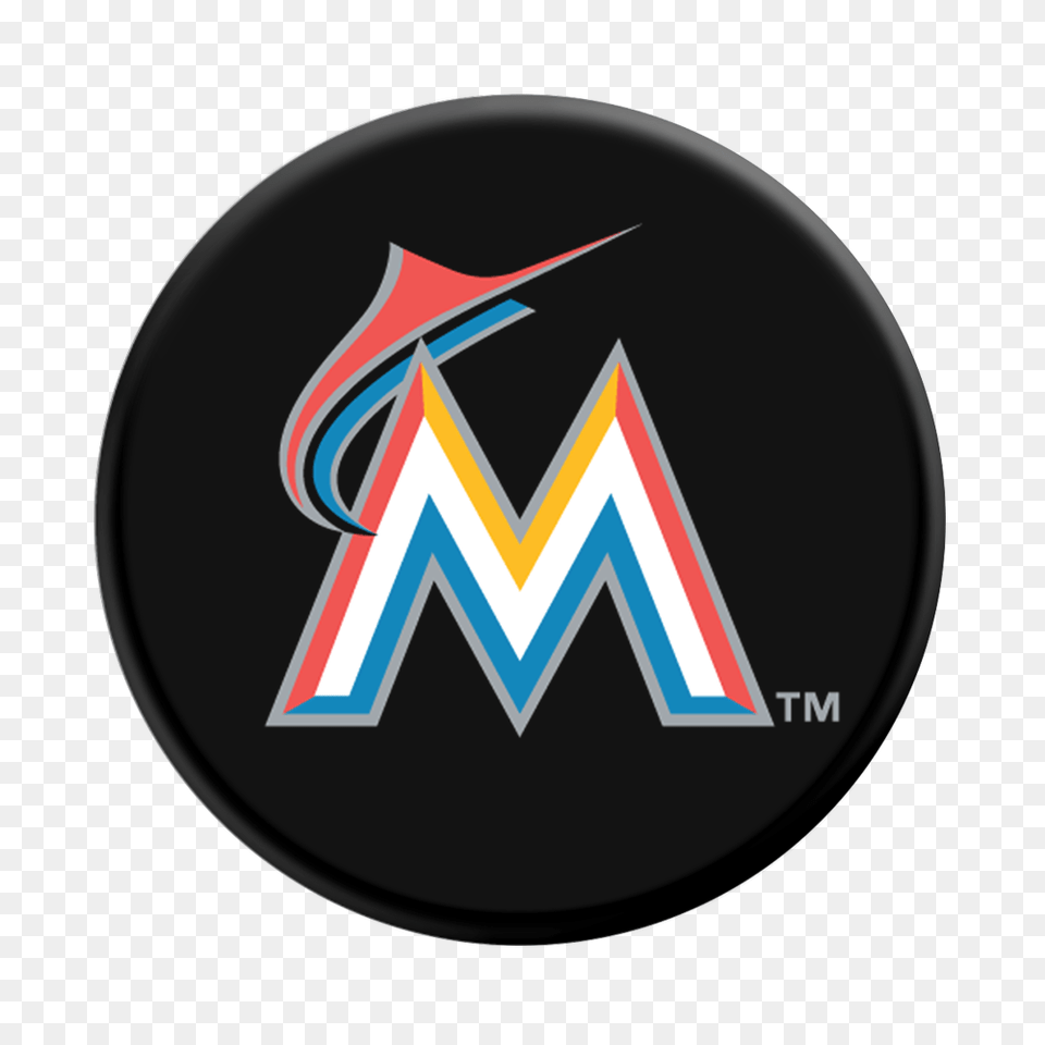Miami Marlins Popsockets Grip, Logo, Emblem, Symbol Free Png