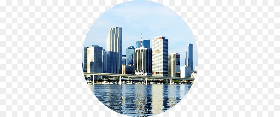Miami Skyline, Architecture, Water, Urban, Office Building Free Transparent Png