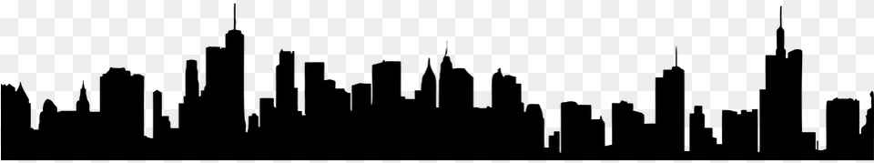 Miami Skyline Silhouette, Gray Free Png Download