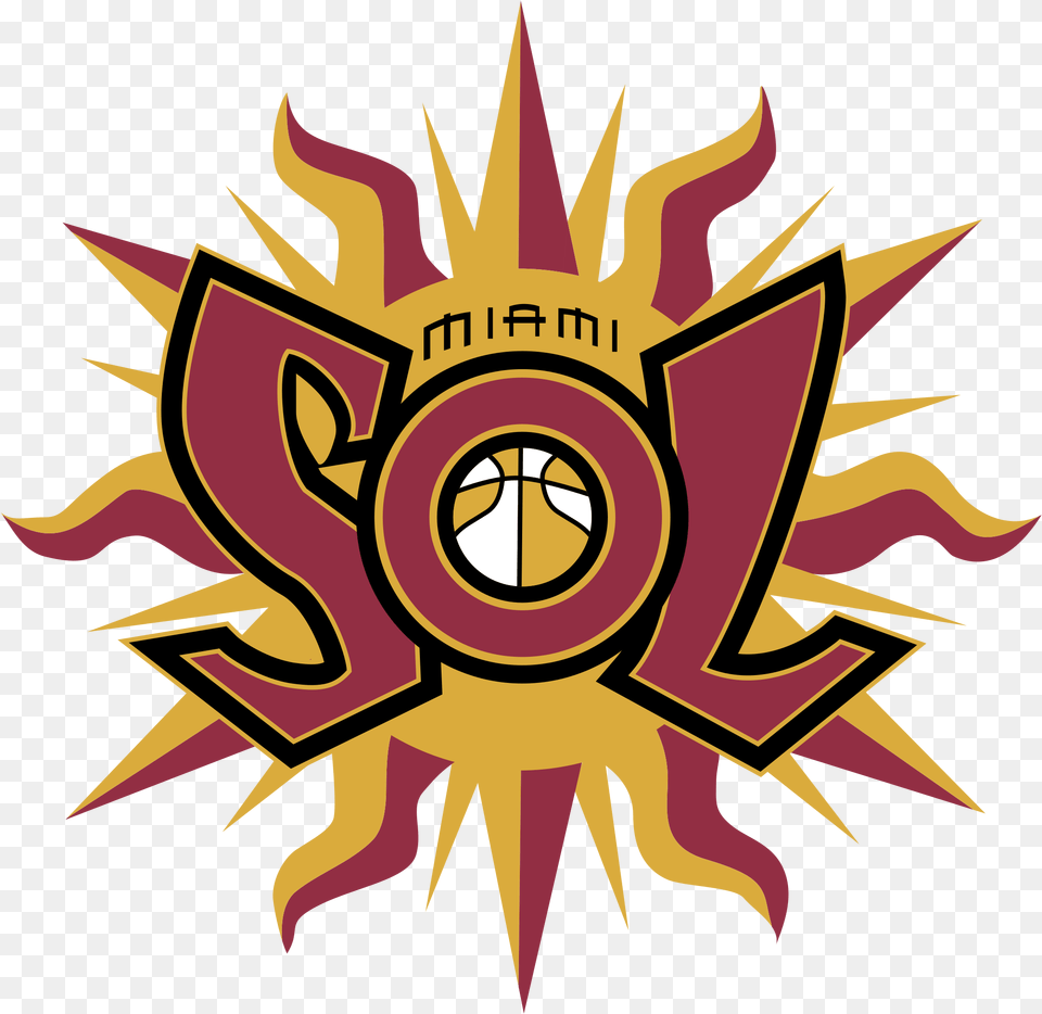 Miami Sol Logo Women39s National Basketball Association Teams In Miami, Emblem, Symbol, Dynamite, Weapon Png Image