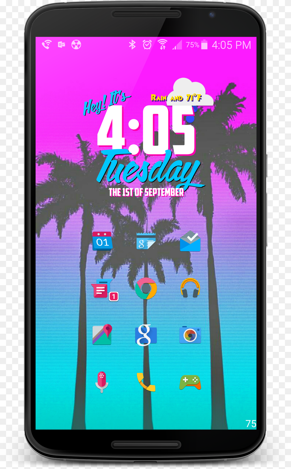 Miami Vice Android Theme, Electronics, Mobile Phone, Phone, Plant Free Png Download