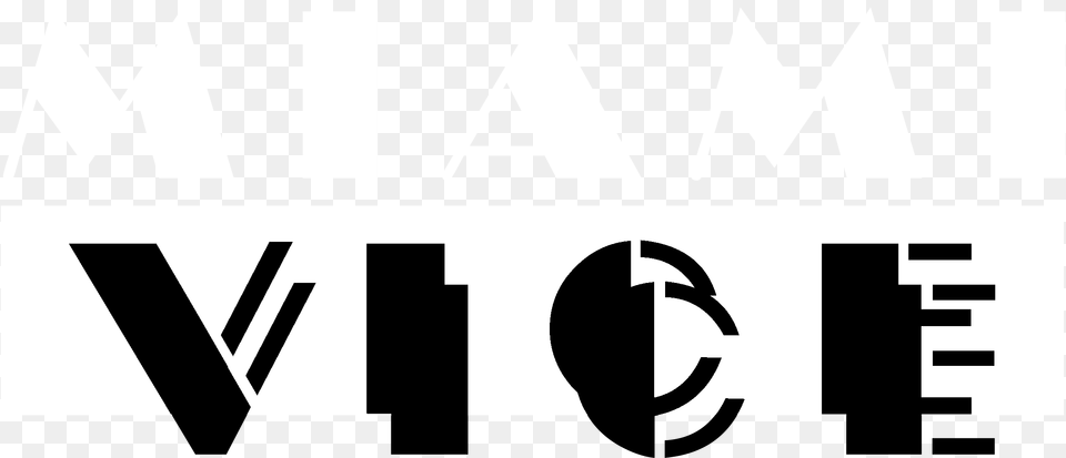 Miami Vice Logo Black And White Miami Vice Black And White, Stencil Free Png Download