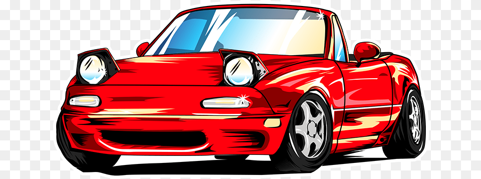 Miata Sticker Automotive Paint, Car, Coupe, Sports Car, Transportation Png Image
