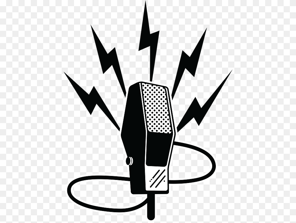 Mic Clipart Voice Actor Microphone Radio Vector, Electrical Device, Device, Grass, Lawn Free Png