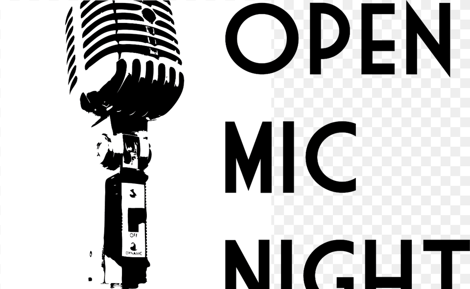 Mic Large Retro Microphone Model Open Mic Night Clipart, Electrical Device, Adult, Female, Person Png Image