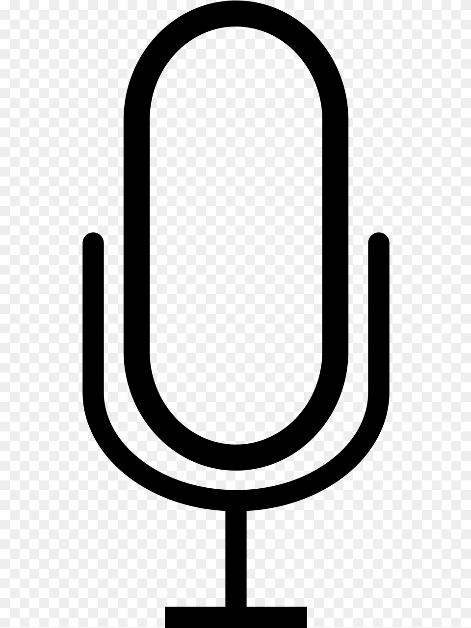 Mic Microphone Icon Photo Donne Microfono Stilizzate, Gray Free Png