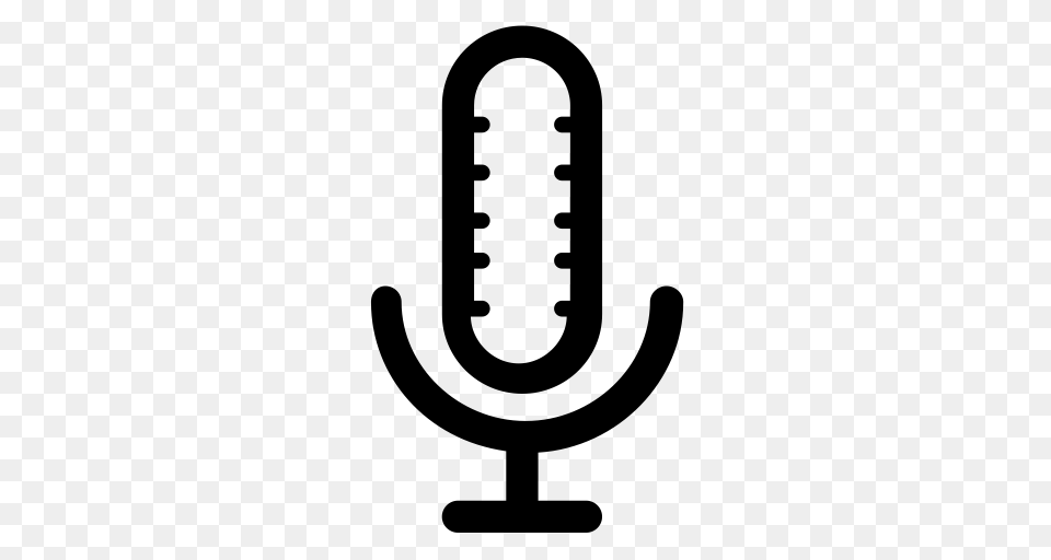 Mic Microphone Radio Mic Icon And Vector For Download, Gray Free Transparent Png
