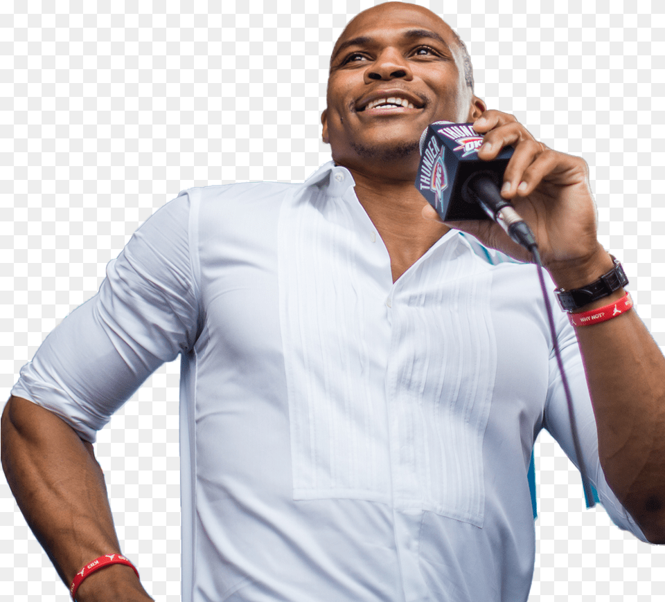 Mic Russell Westbrook Microphone, Adult, Man, Performer, Person Free Transparent Png