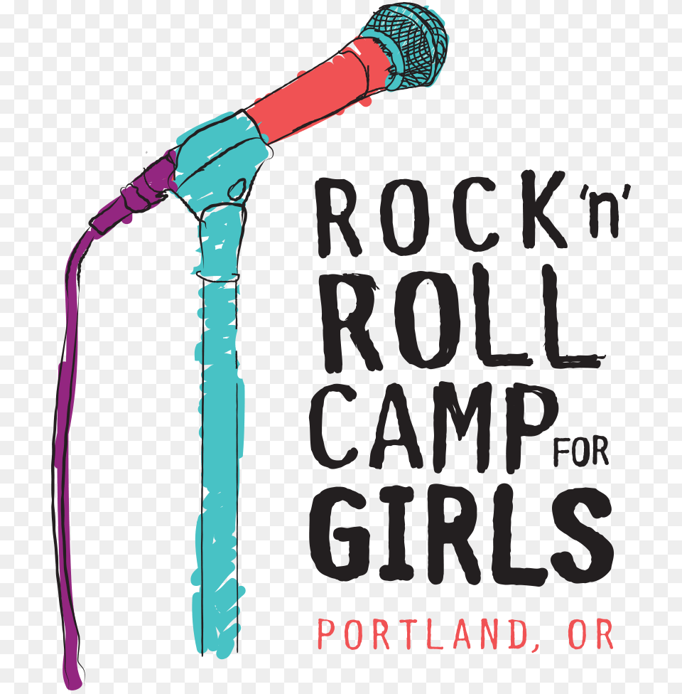 Mic Vert Logo Color Rock N Roll Camp For Girls, Electrical Device, Microphone, Adult, Male Png