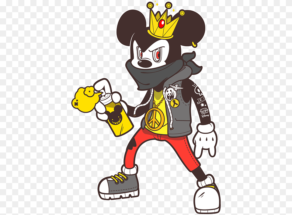 Mice King On Behance Mickey Mouse Punk, Cartoon, Baby, Person, Book Free Png Download