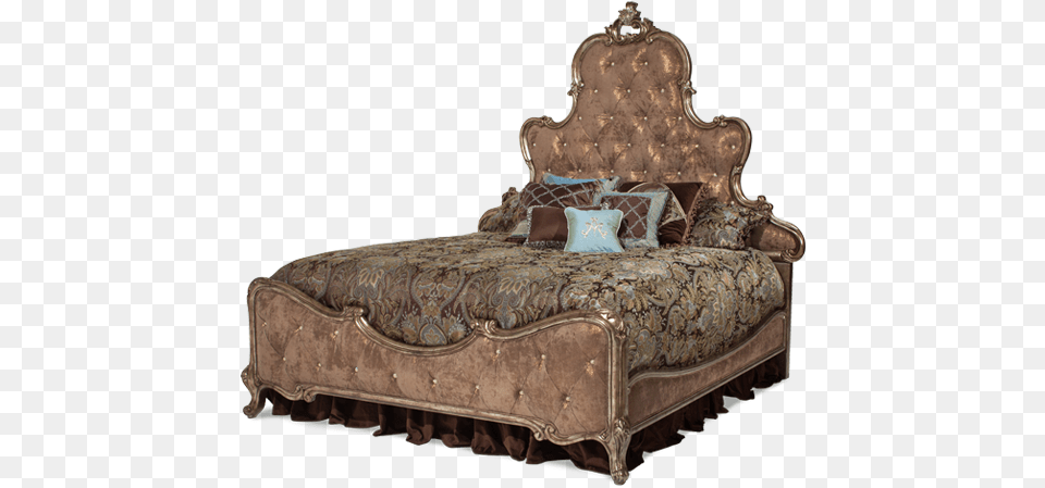 Michael Amini Platine De Royale Upholstered Panel Headboard, Furniture, Bed, Home Decor, Cushion Free Png