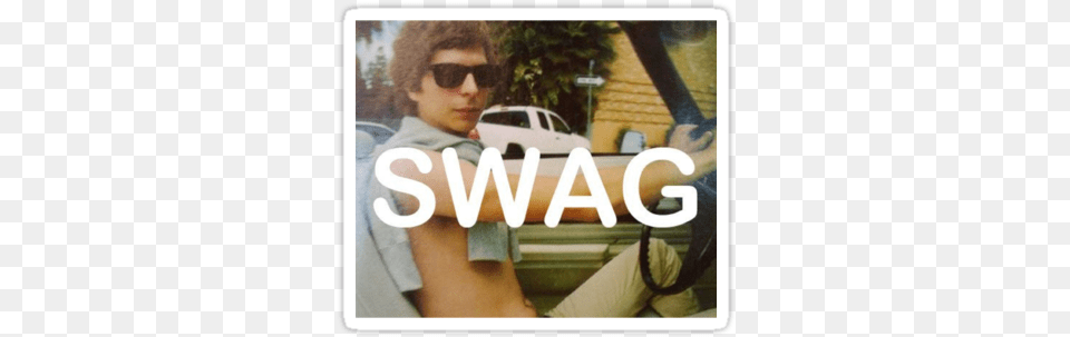 Michael Cera Swag Sticker Michael Cera Swag, Accessories, Sunglasses, Transportation, Vehicle Free Png Download