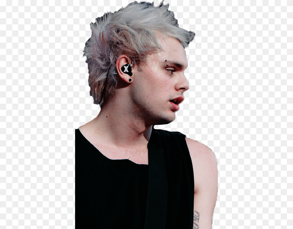 Michael Clifford Michael Clifford Transparent Transparent Michael Clifford Pink And Blue Hair, Accessories, Adult, Person, Earring Free Png