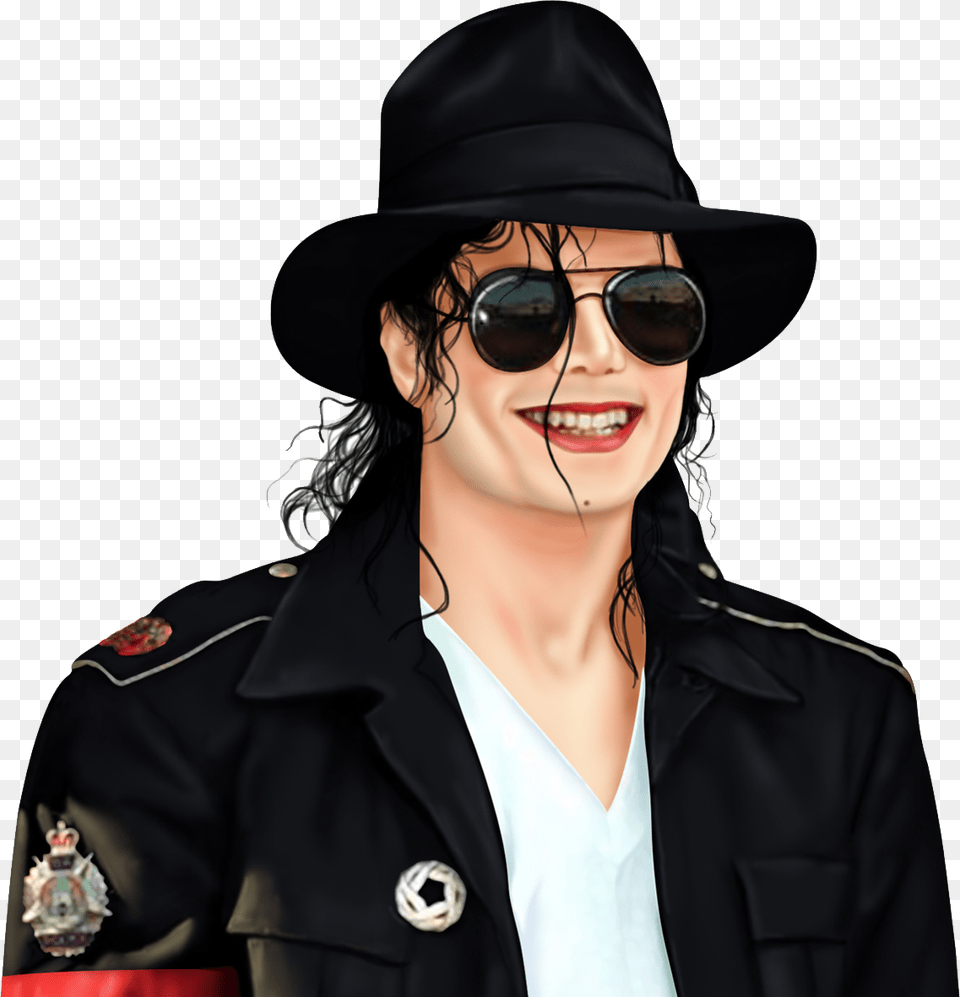 Michael Jackson, Accessories, Sunglasses, Sun Hat, Person Free Transparent Png