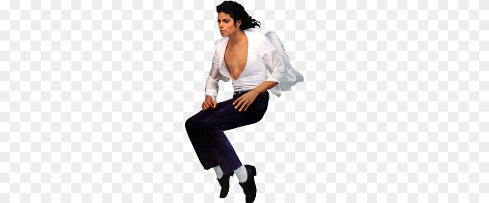 Michael Jackson, Blouse, Clothing, Pants, Sitting Png