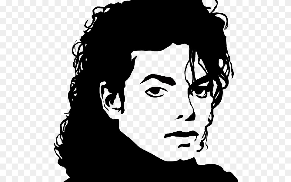 Michael Jackson Face Silhouette, Head, Art, Portrait, Photography Png Image