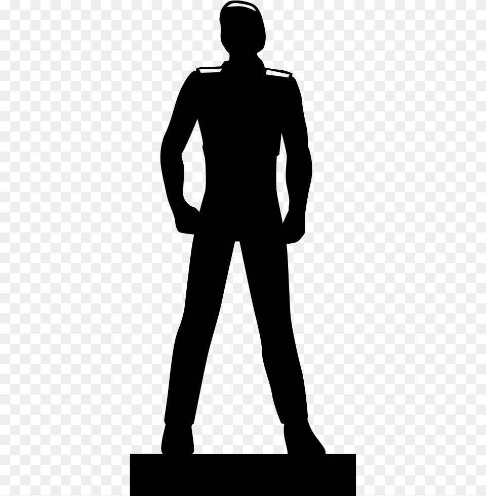 Michael Jackson Statue Icon Download, Silhouette, Clothing, Coat, Overcoat Png Image