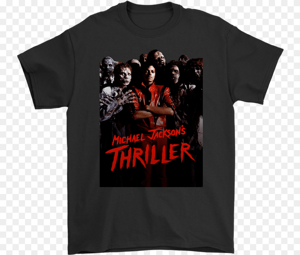 Michael Jackson Thriller 1983 Zombie Retro Vintage Michael Jackson Thriller, Clothing, T-shirt, Adult, Male Free Png Download