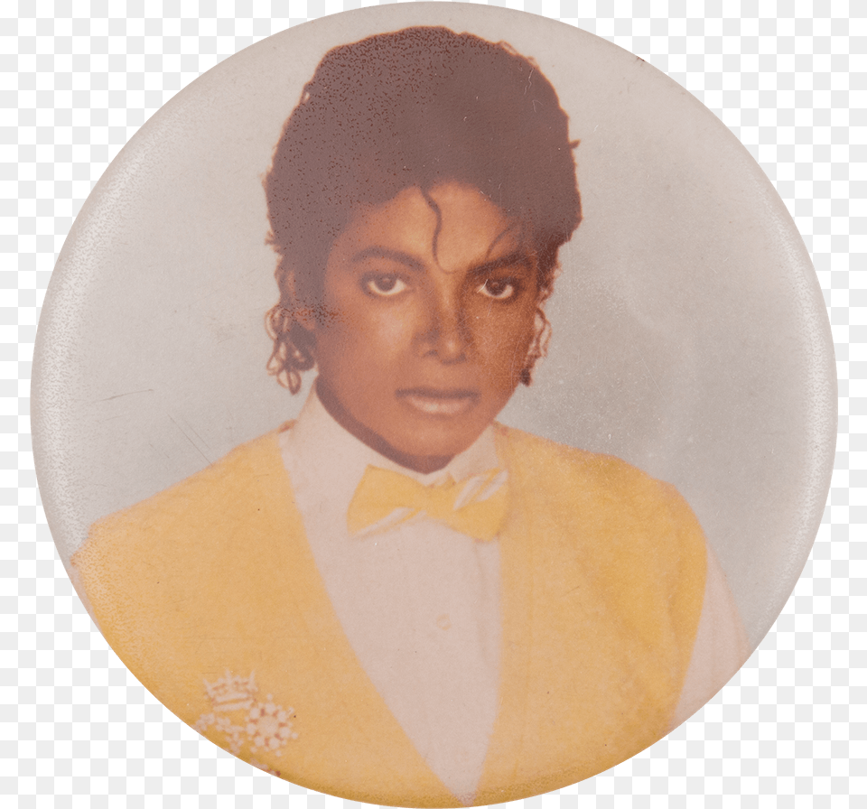 Michael Jackson Yellow Tuxedo Busy Beaver Button Museum Michael Jackson Transparent Circle, Woman, Symbol, Portrait, Photography Png