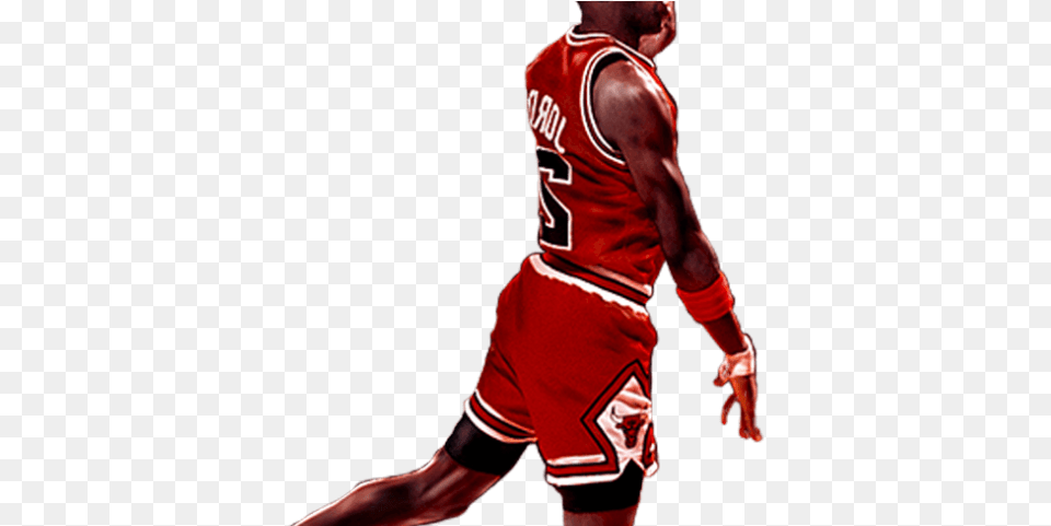 Michael Jordan Clipart Basketball Player Dunking, Clothing, Shirt, People, Shorts Png Image