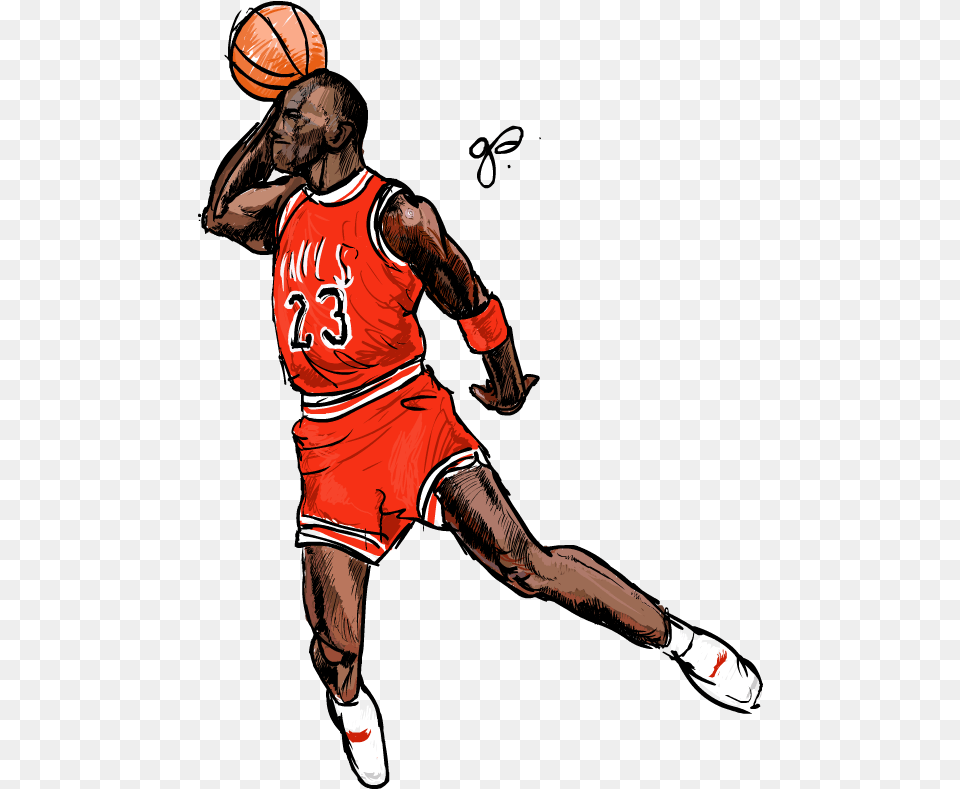 Michael Jordan Dunk Freeuse Library Drawings Of Michael Jordan, Adult, Person, Man, Male Png Image