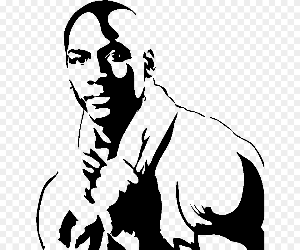 Michael Jordan Face Stencil, Gray Free Transparent Png