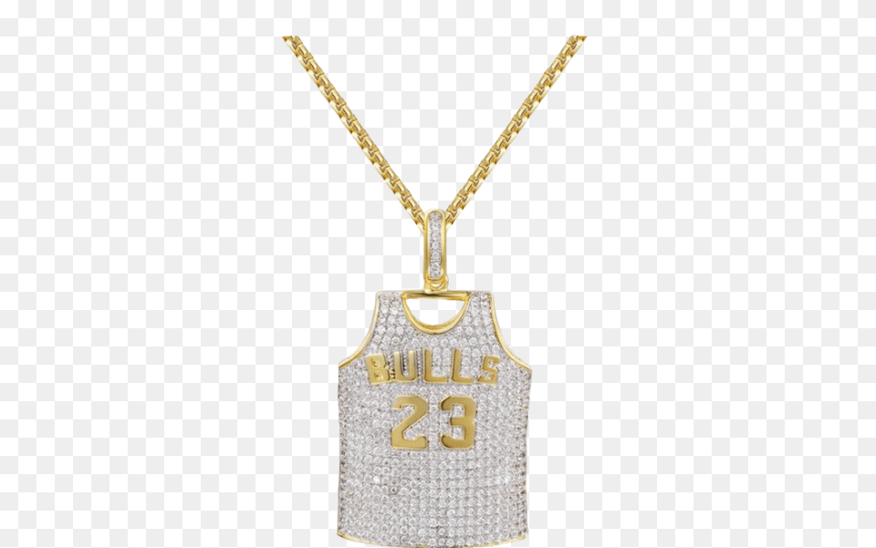 Michael Jordan Gold Hall Of Fame Jersey Necklace, Accessories, Jewelry, Smoke Pipe Free Png Download
