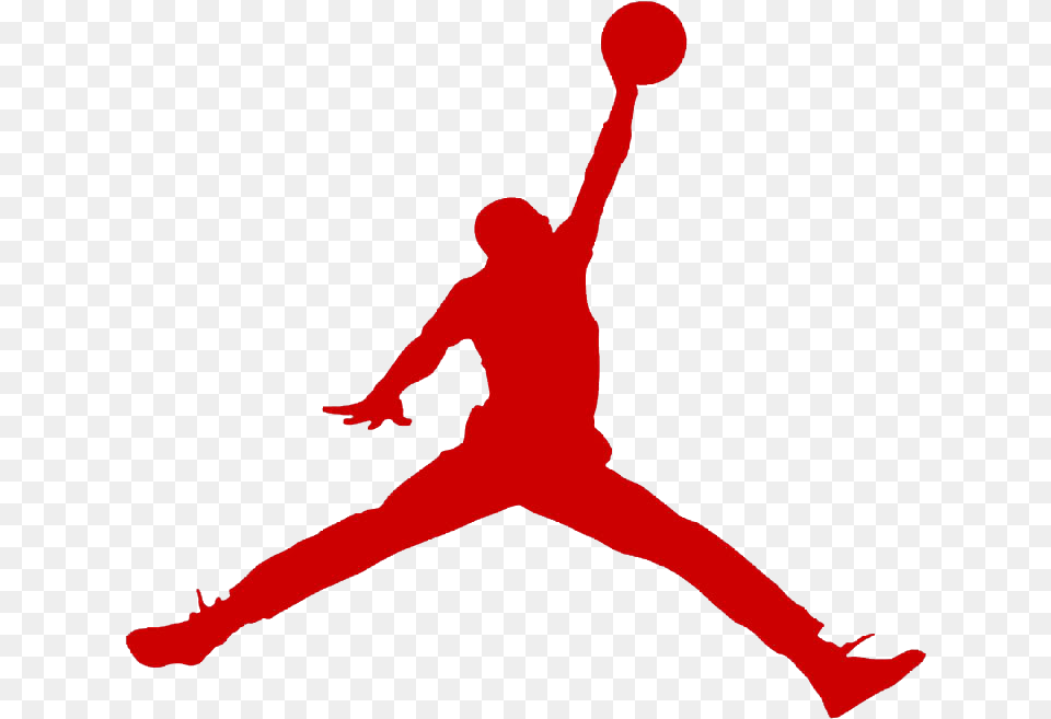 Michael Jordan Logo Red Air Jordan Flight Logo, Person, Ball, Handball, Sport Free Png Download